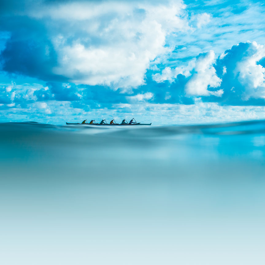 canoe paddlers in water